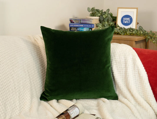 Premium Velvet Dark Green Throw Pillow Cover Home Decor Forest Green Scatter Cushion Lumbar Custom Size Pillow